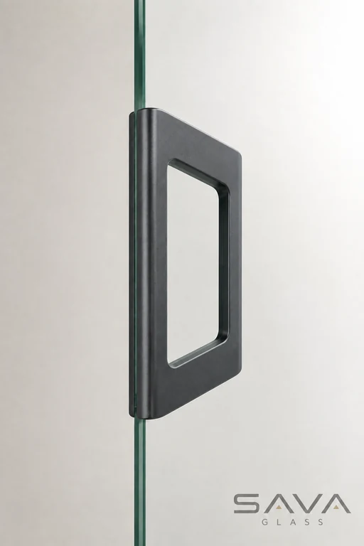 Door handle for a glass sliding wall