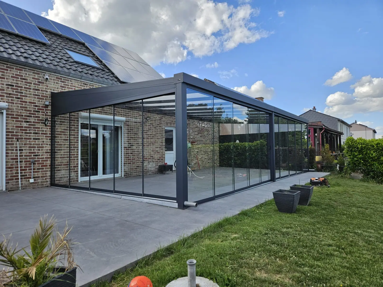 Veranda met hoekopstelling